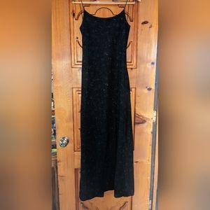 Vintage 90s, backless sparkly black dress,size M